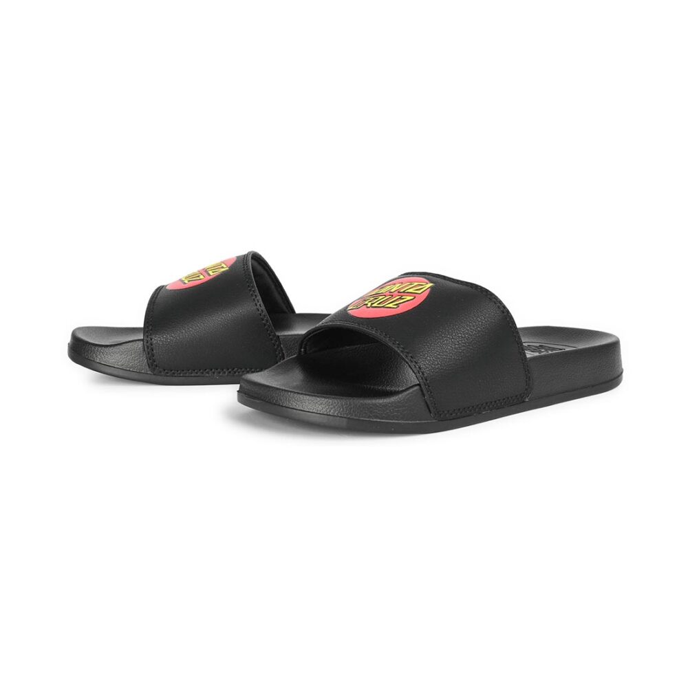 Santa Cruz Youth Classic Dot Slide Sandals - Black