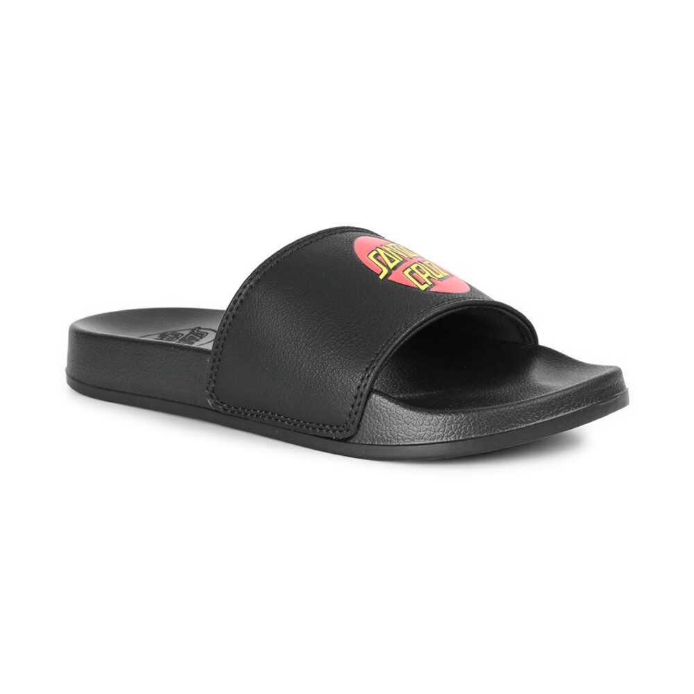 Santa Cruz Youth Classic Dot Slide Sandals - Black