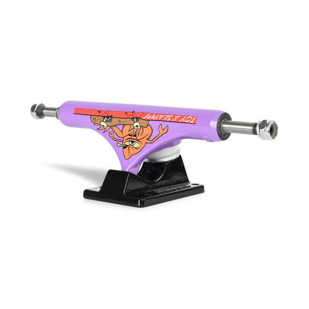 Slappy x Toy Machine ST1 Hollow 8" Skateboard Trucks (Pair) - Purple/Black