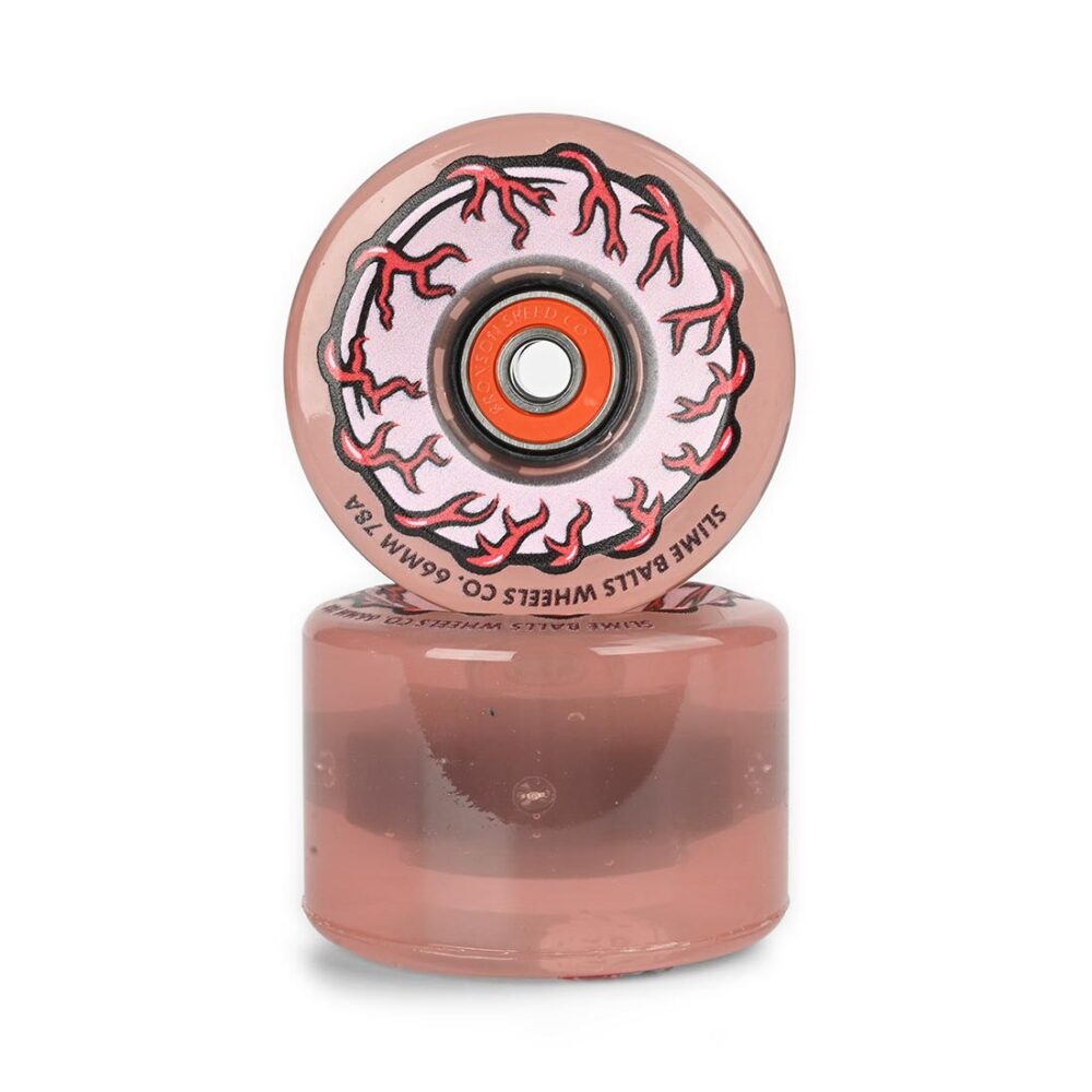 Slime Balls Pink Eye Light Ups OG Slime 78a 66mm Skateboard Wheels
