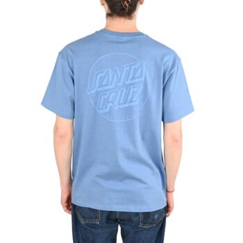 Santa Cruz Tonal Opus Dot Stripe S/S T-Shirt - Azure Blue