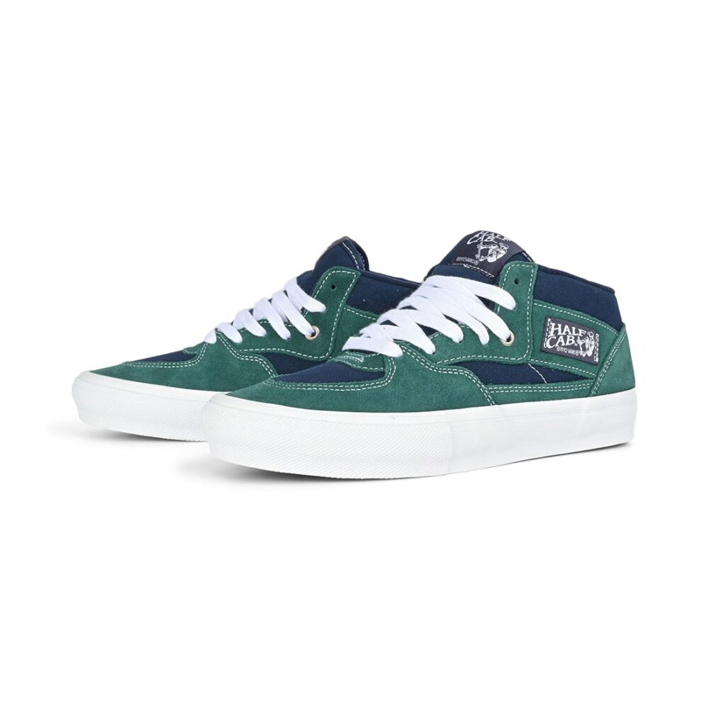 Vans Half Cab Skate Shoes - Tartan Blue/Green