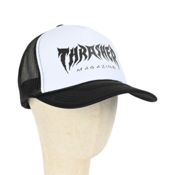 Thrasher Metal Trucker Cap - Black/White/Black