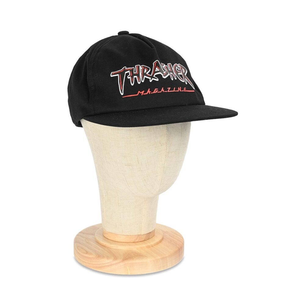 Thrasher Slash Snapback Cap - Black
