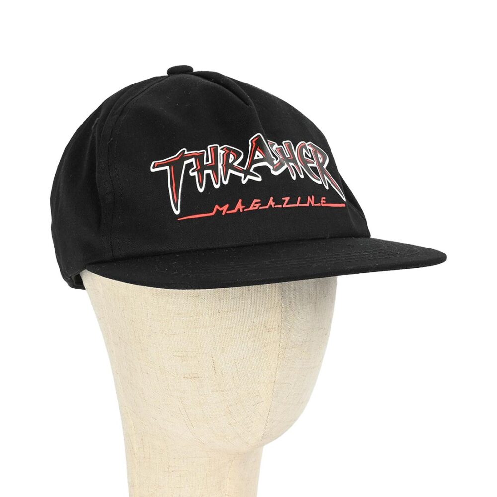 Thrasher Slash Snapback Cap - Black