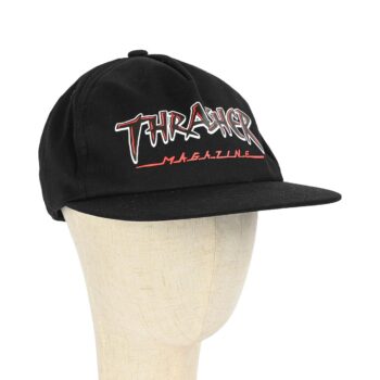 Thrasher Slash Snapback Cap - Black