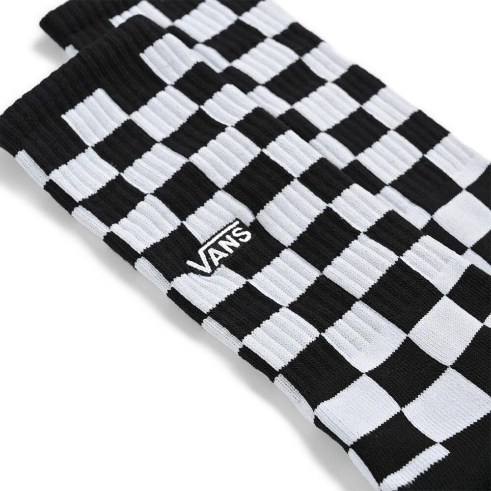 Vans Checkerboard Crew Socks - Black/White