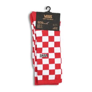 Vans Checkerboard Crew Socks - Red/White