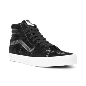 Vans Classic Sk8-Hi Skate Shoes - Black Pig Suede