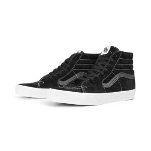 Vans Classic Sk8-Hi Skate Shoes - Black Pig Suede