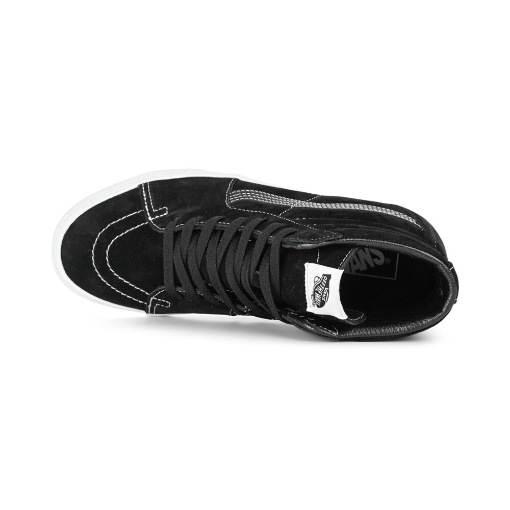 Vans Classic Sk8-Hi Skate Shoes - Black Pig Suede