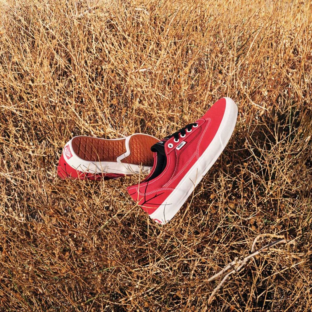 Vans Curren Caples Skate Shoes - Red/White