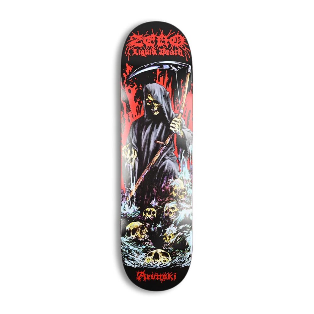 Zero X Liquid Death Arunski 8 25 Skateboard Deck Supereight