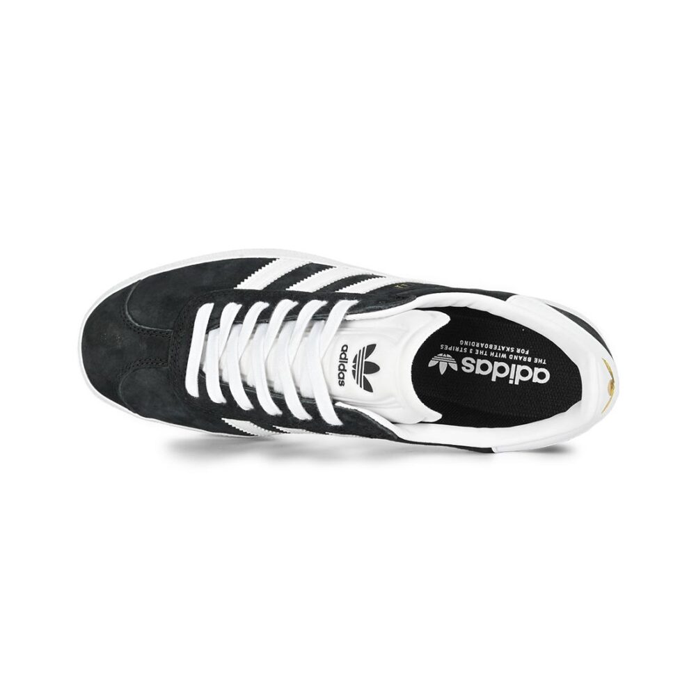 Adidas Gazelle ADV Skate Shoes - Black/White/Gold