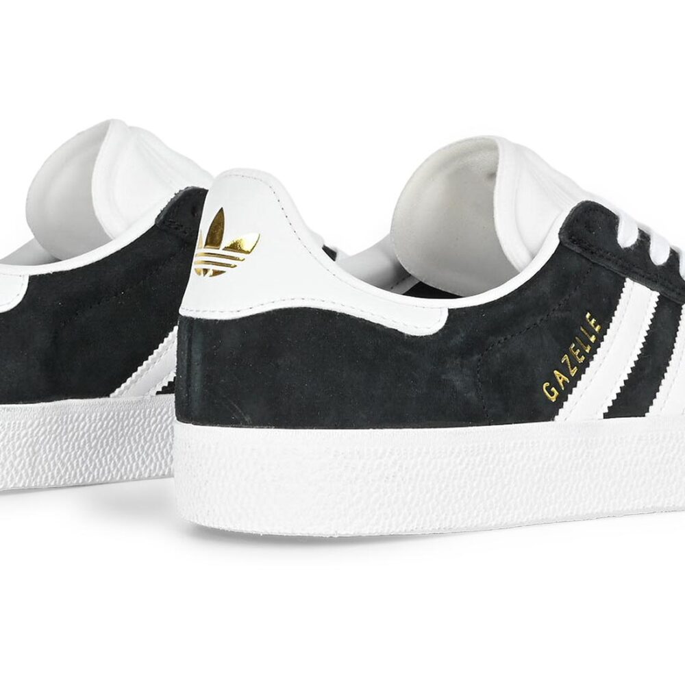 Adidas Gazelle ADV Skate Shoes - Black/White/Gold