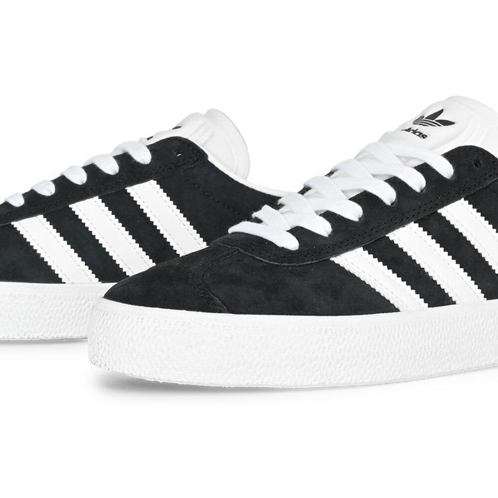 Adidas Gazelle ADV Skate Shoes - Black/White/Gold