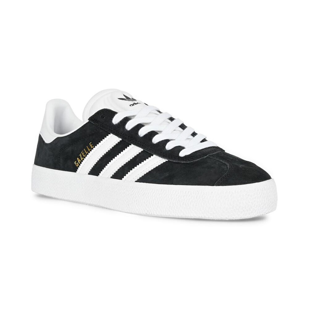 Adidas Gazelle ADV Skate Shoes - Black/White/Gold