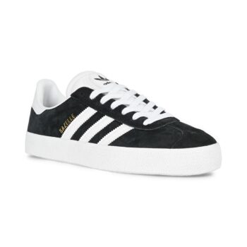 Adidas Gazelle ADV Skate Shoes - Black/White/Gold