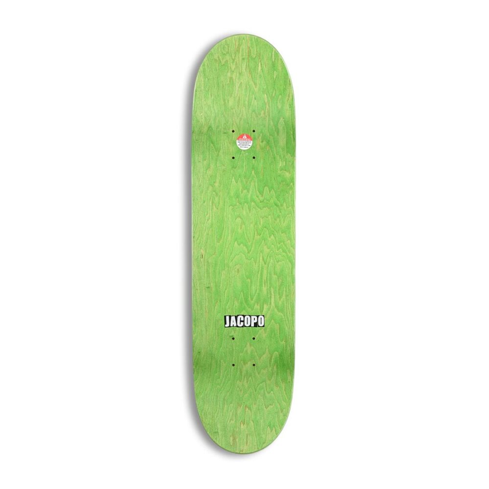 Baker Jacopo Brand Name 8.25" Skateboard Deck - Black/Green Foil