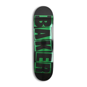 Baker Jacopo Brand Name 8.25" Skateboard Deck - Black/Green Foil