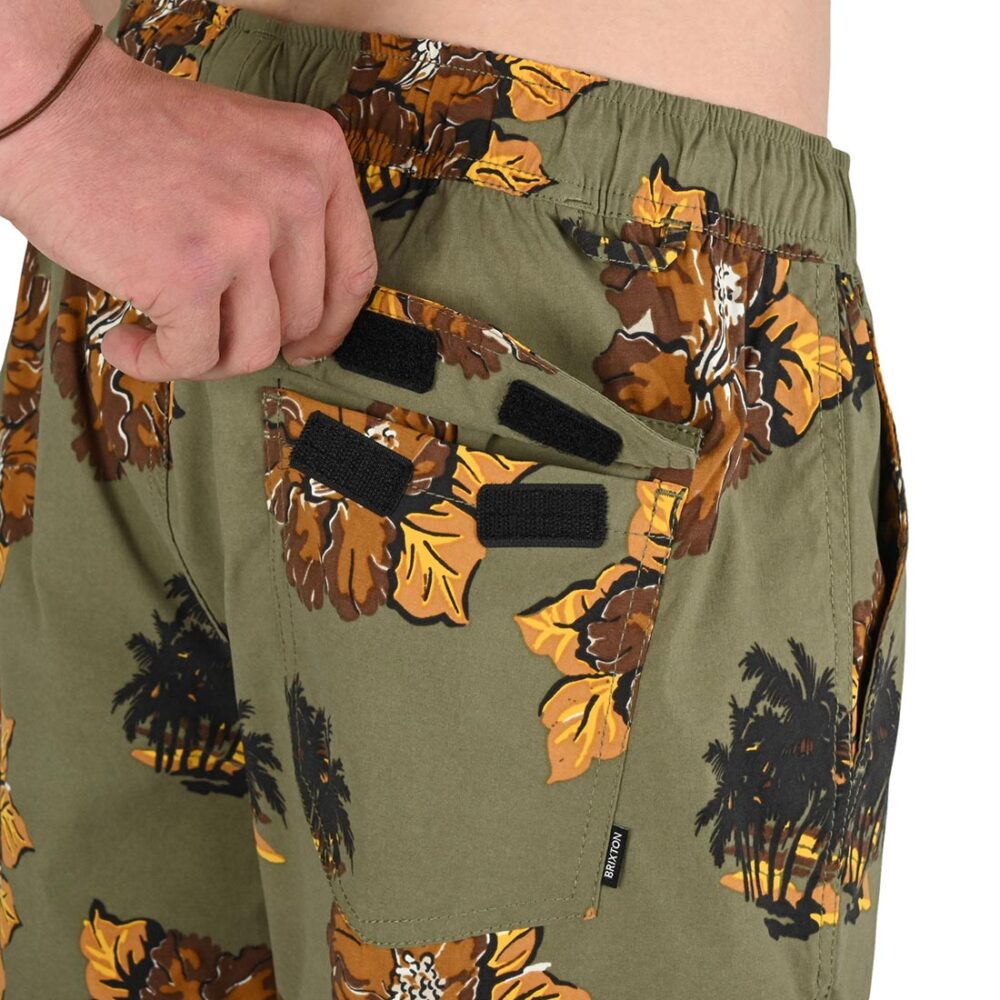 Brixton Everyday Hybrid Shorts - Olive Surplus Floral