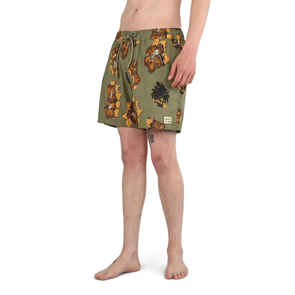 Brixton Everyday Hybrid Shorts - Olive Surplus Floral