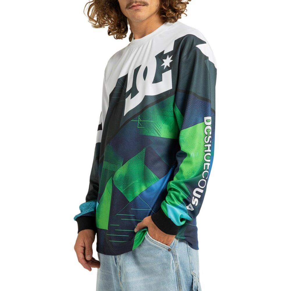 DC Burnout L/S Jersey T-Shirt - Lime Green