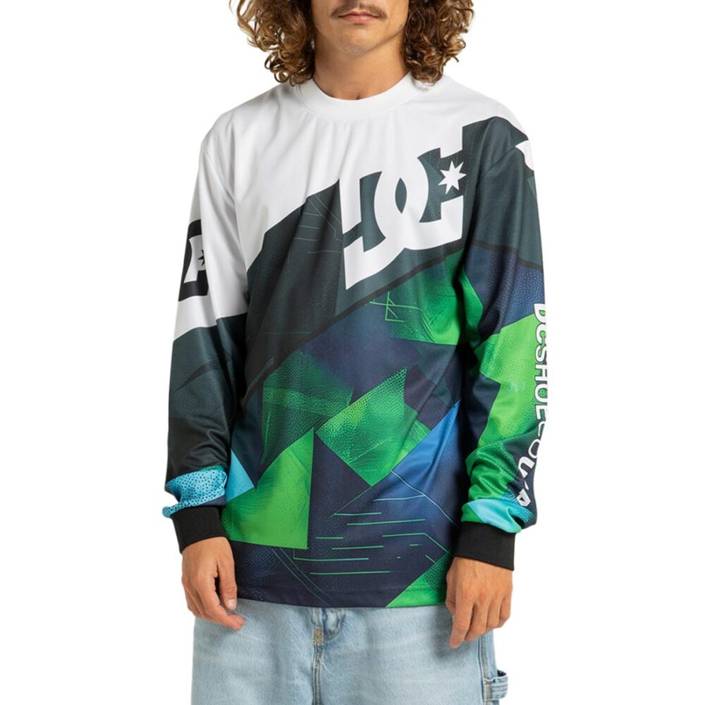 DC Burnout L/S Jersey T-Shirt - Lime Green