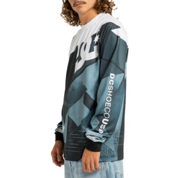 DC Burnout L/S Jersey T-Shirt - Medium Grey