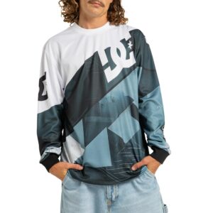 DC Burnout L/S Jersey T-Shirt - Medium Grey