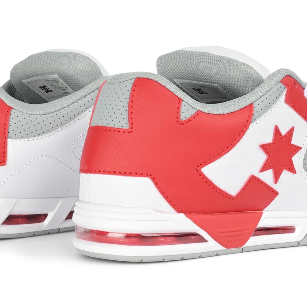 DC Command Skate Shoes - White/Grey/Red