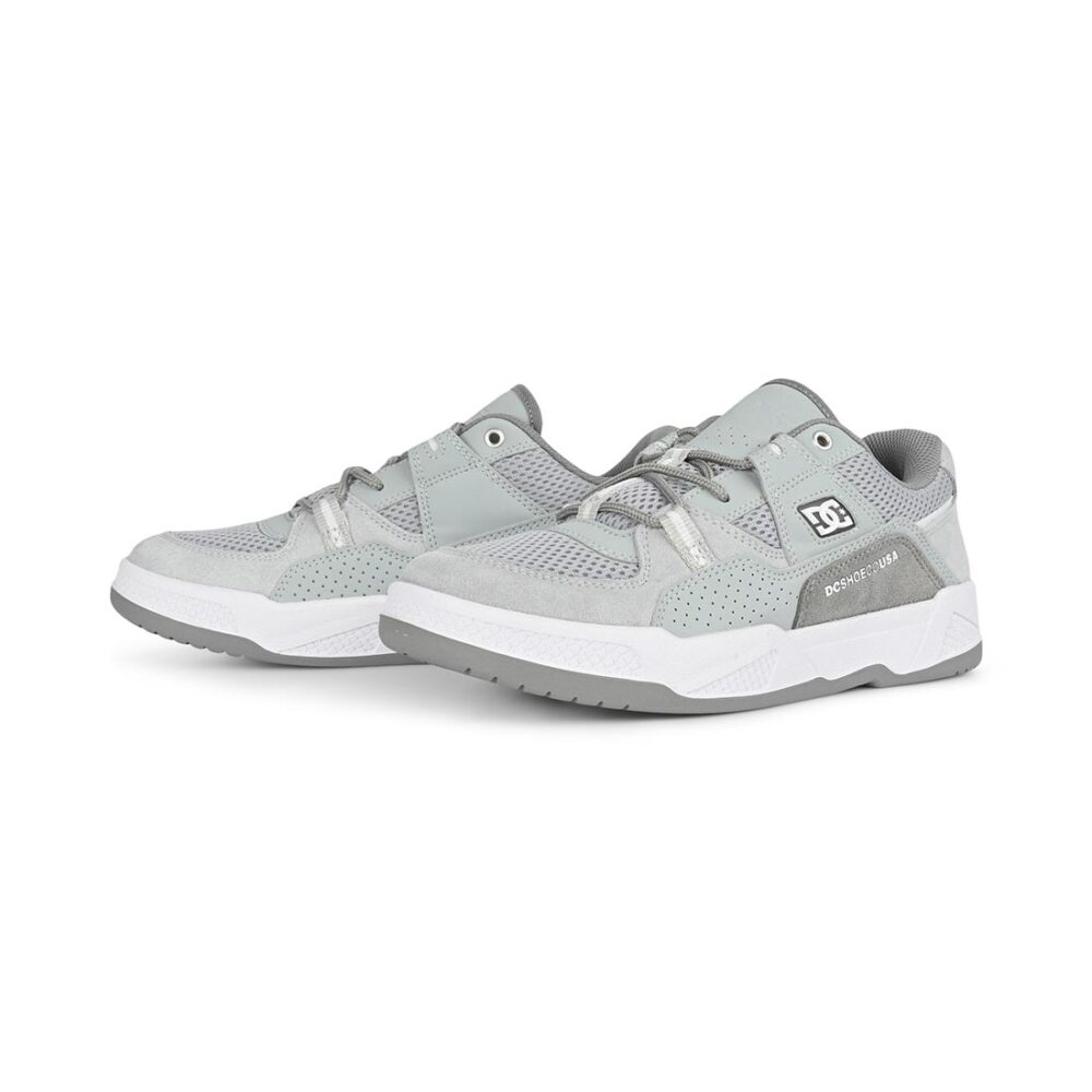 DC Construct Skate Shoes - Grey/Grey/White