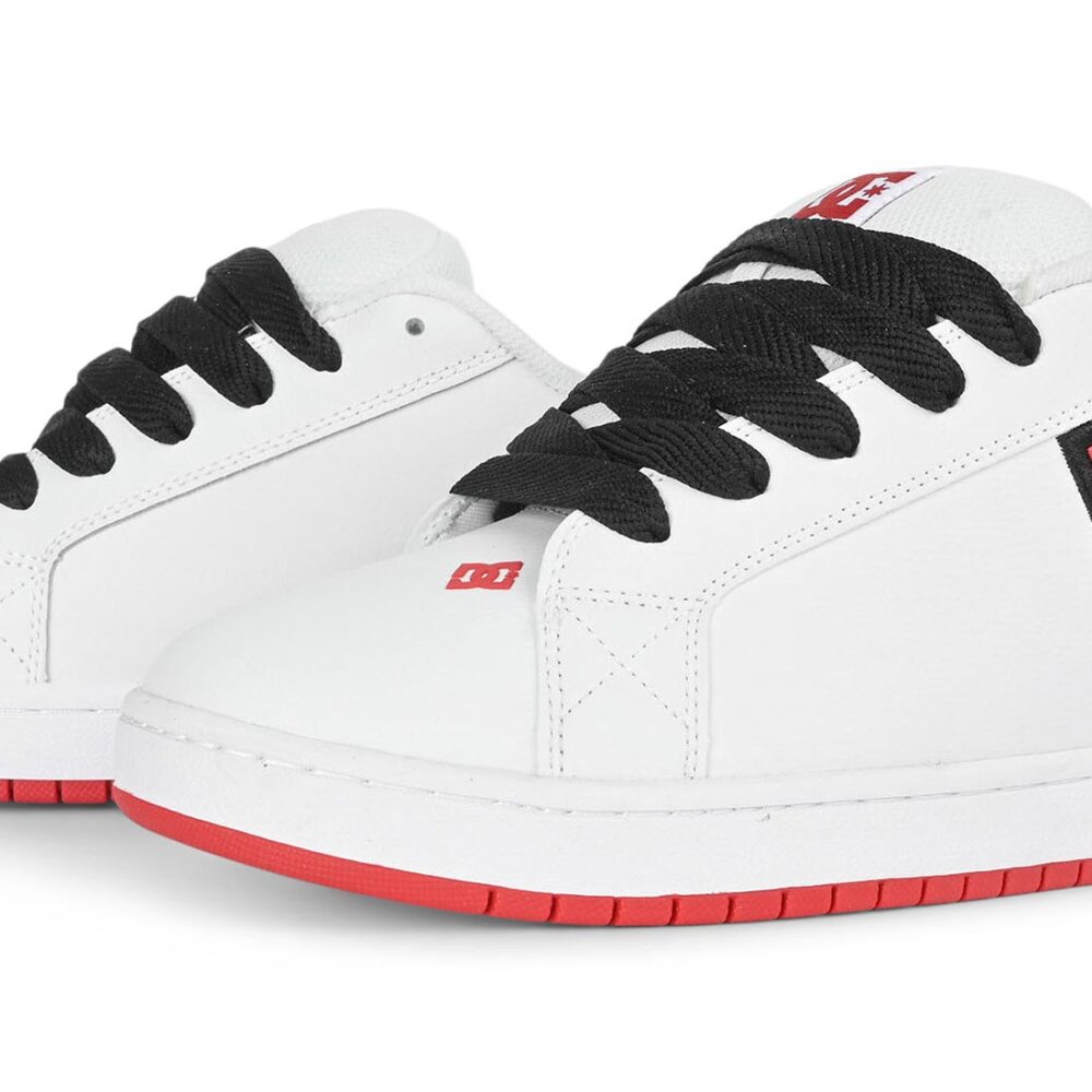 DC Court Graffik Skate Shoes - White/Red/Black