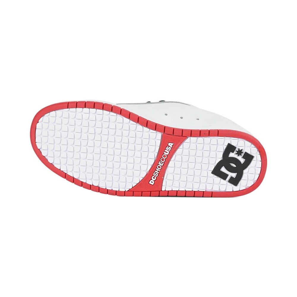 DC Court Graffik Skate Shoes - White/Red/Black