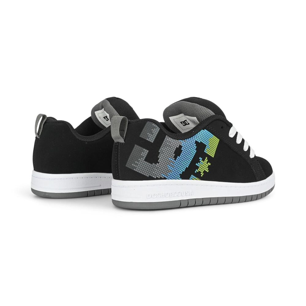 DC Court Graffik (Youth) Skate Shoes - Black/Multi/White