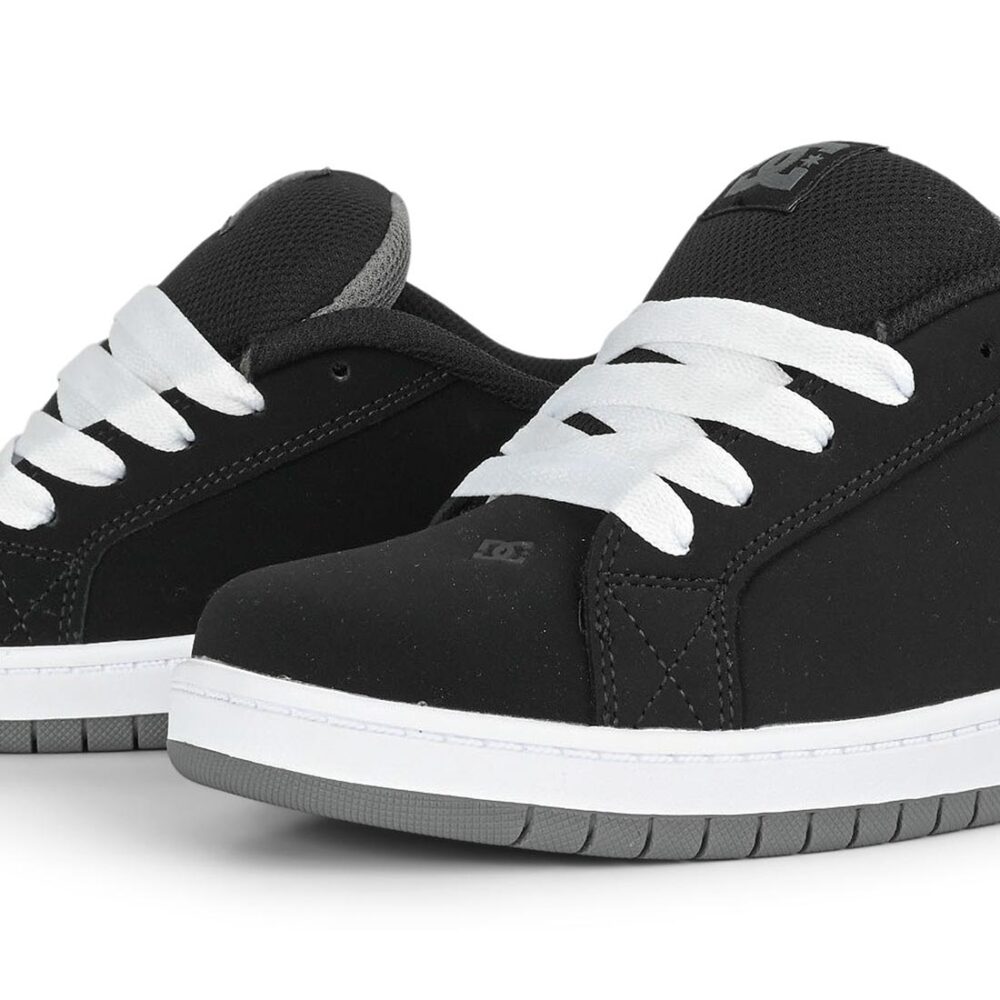 DC Court Graffik (Youth) Skate Shoes - Black/Multi/White