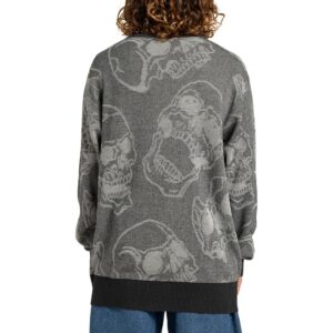 DC Fracture Knit Sweater - Heather Skully Print