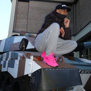 Lucien Clarke wearing the DC Lucien skate shoe