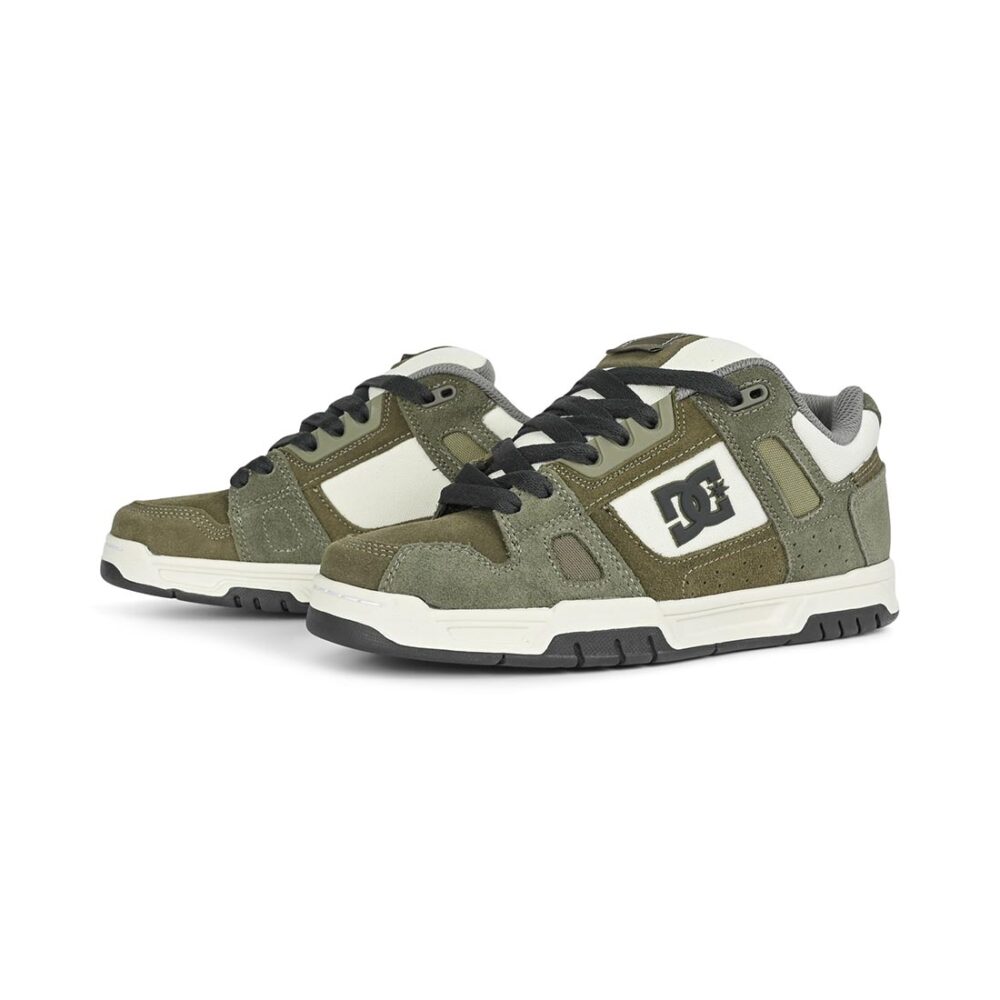 DC Stag Skate Shoes - Khaki/Dark Olive