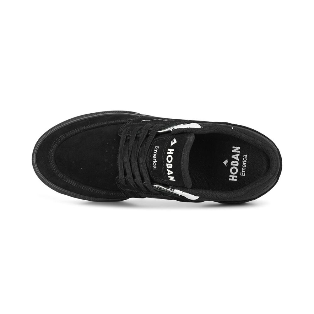 Emerica Hoban Skate Shoes - Black/Black/White