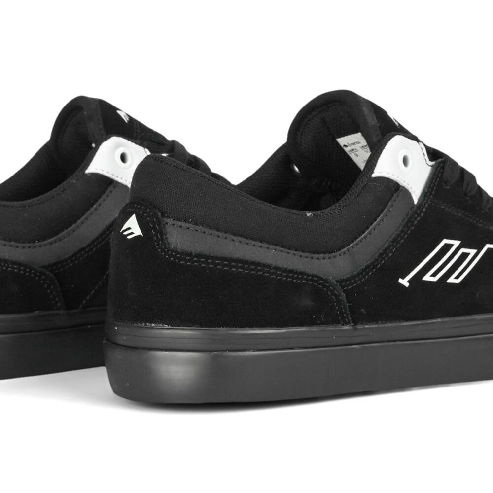Emerica Hoban Skate Shoes - Black/Black/White
