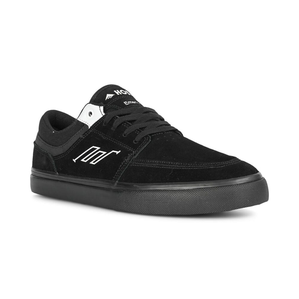 Emerica Hoban Skate Shoes - Black/Black/White