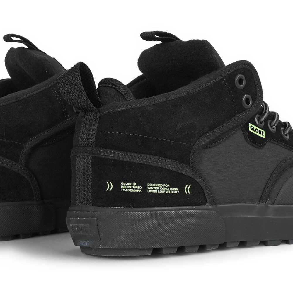 Globe Motley Mid Winterised Skate Shoes - Black/Lime/Summit