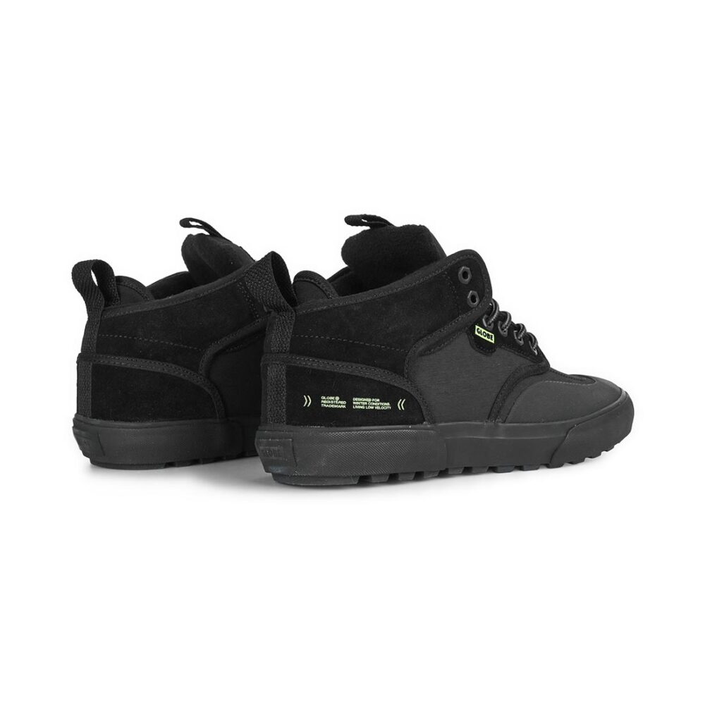 Globe Motley Mid Winterised Skate Shoes - Black/Lime/Summit
