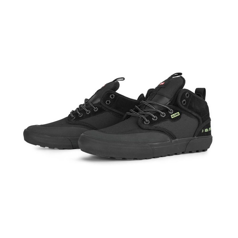 Globe Motley Mid Winterised Skate Shoes - Black/Lime/Summit