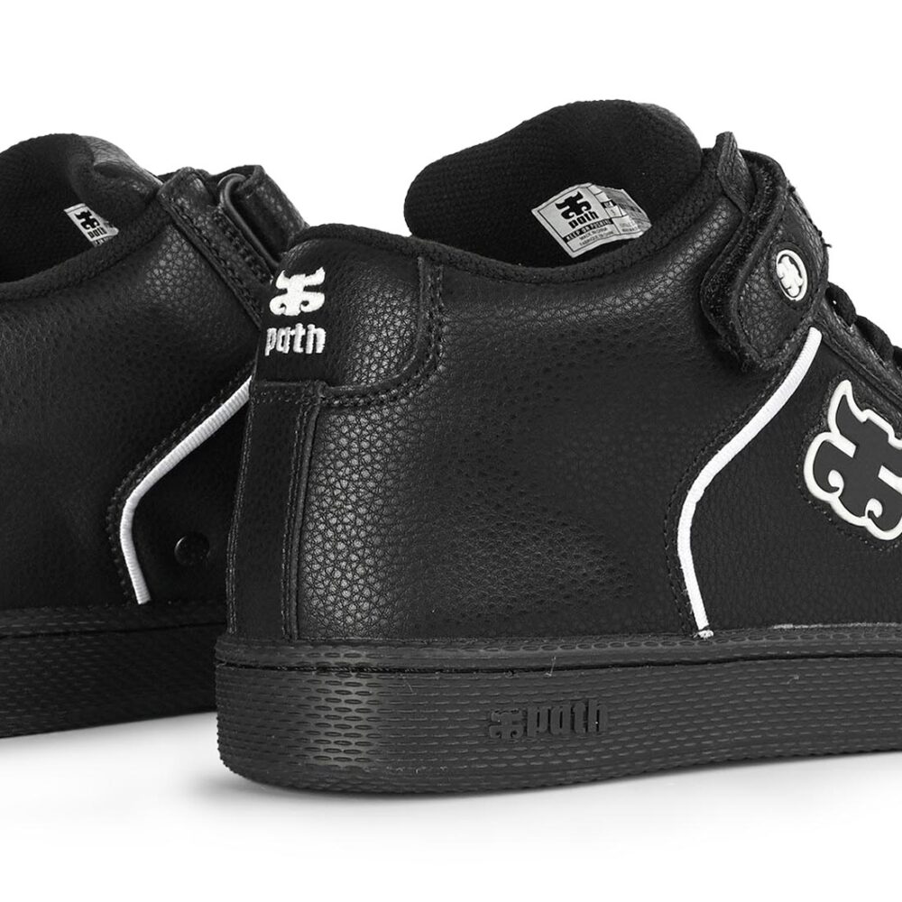 IPATH Grasshopper High-Top Skate Shoes - Black Leather