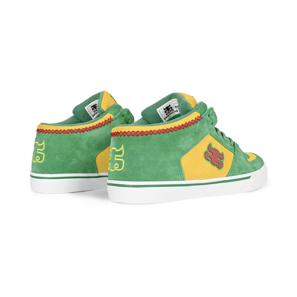 IPATH Reed Mid-Top Skate Shoes - Green/Yellow/Rasta