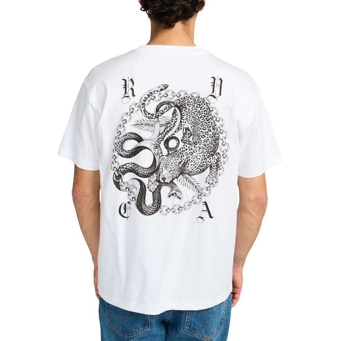 RVCA Benj Battle S/S T-Shirt - White -  M