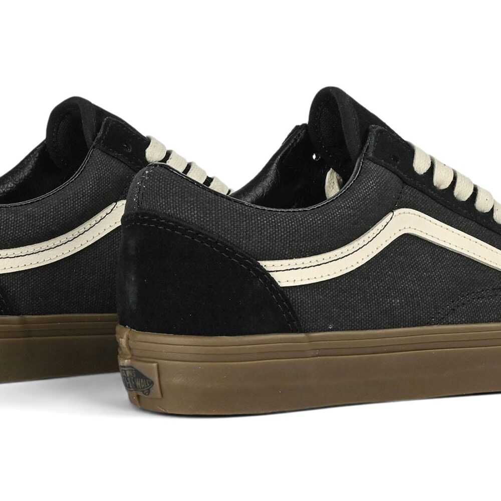 Vans Classic Heavy Canvas Old Skool Skate Shoes - Black/Gum