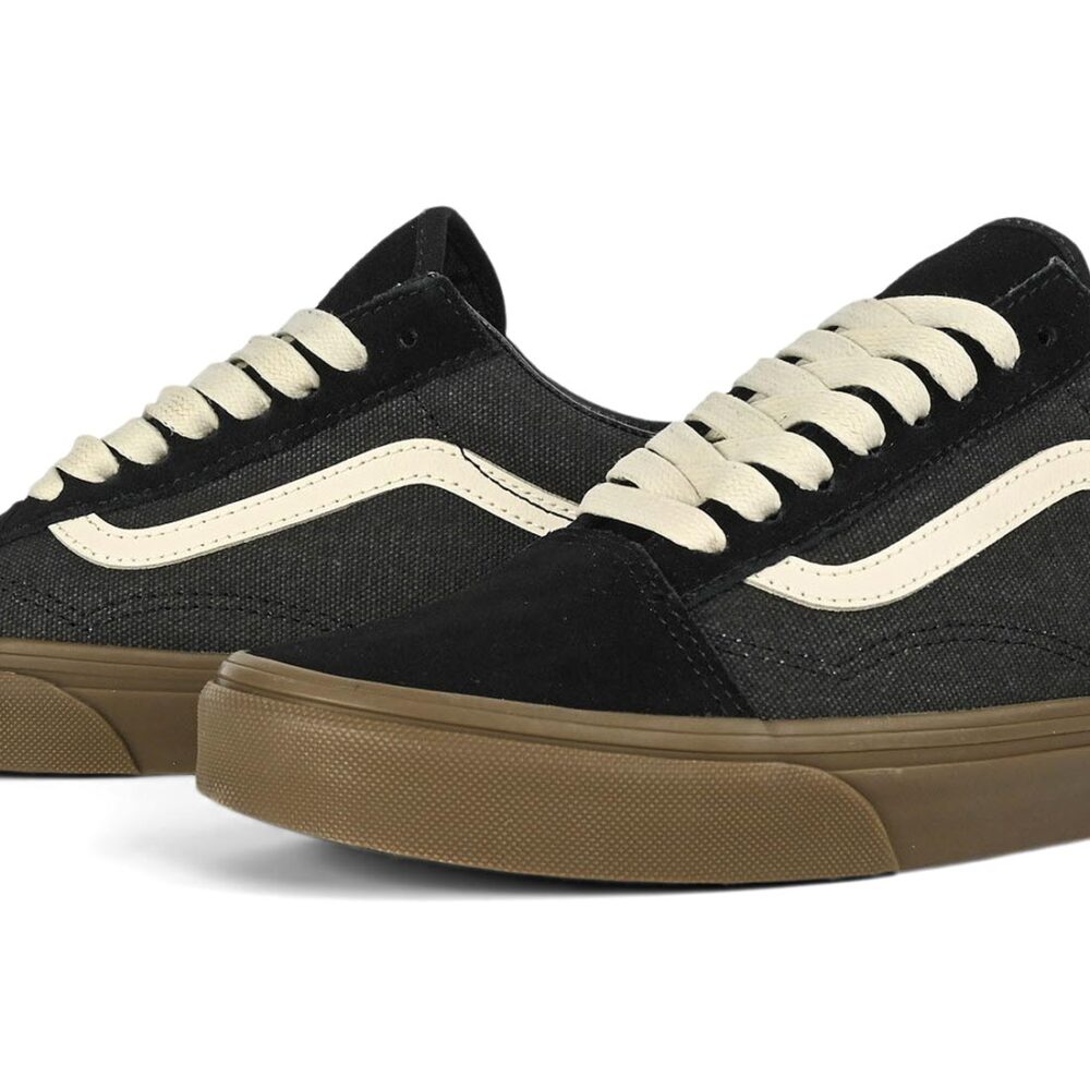 Vans Classic Heavy Canvas Old Skool Skate Shoes - Black/Gum